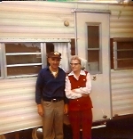[ Mary and Harry, ready to embark, 1975 ]