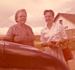 [ Janie and Mary in 1958 ]