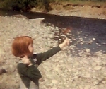 [ Mary Barrett with slingshot, 1973 ]